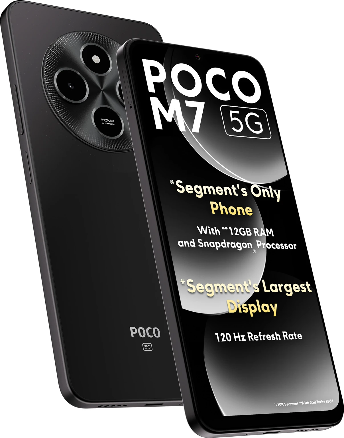 POCO M7 5G smartphone front view