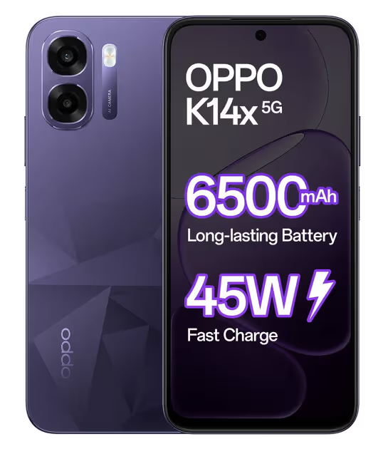 OPPO K14x 5G budget smartphone design