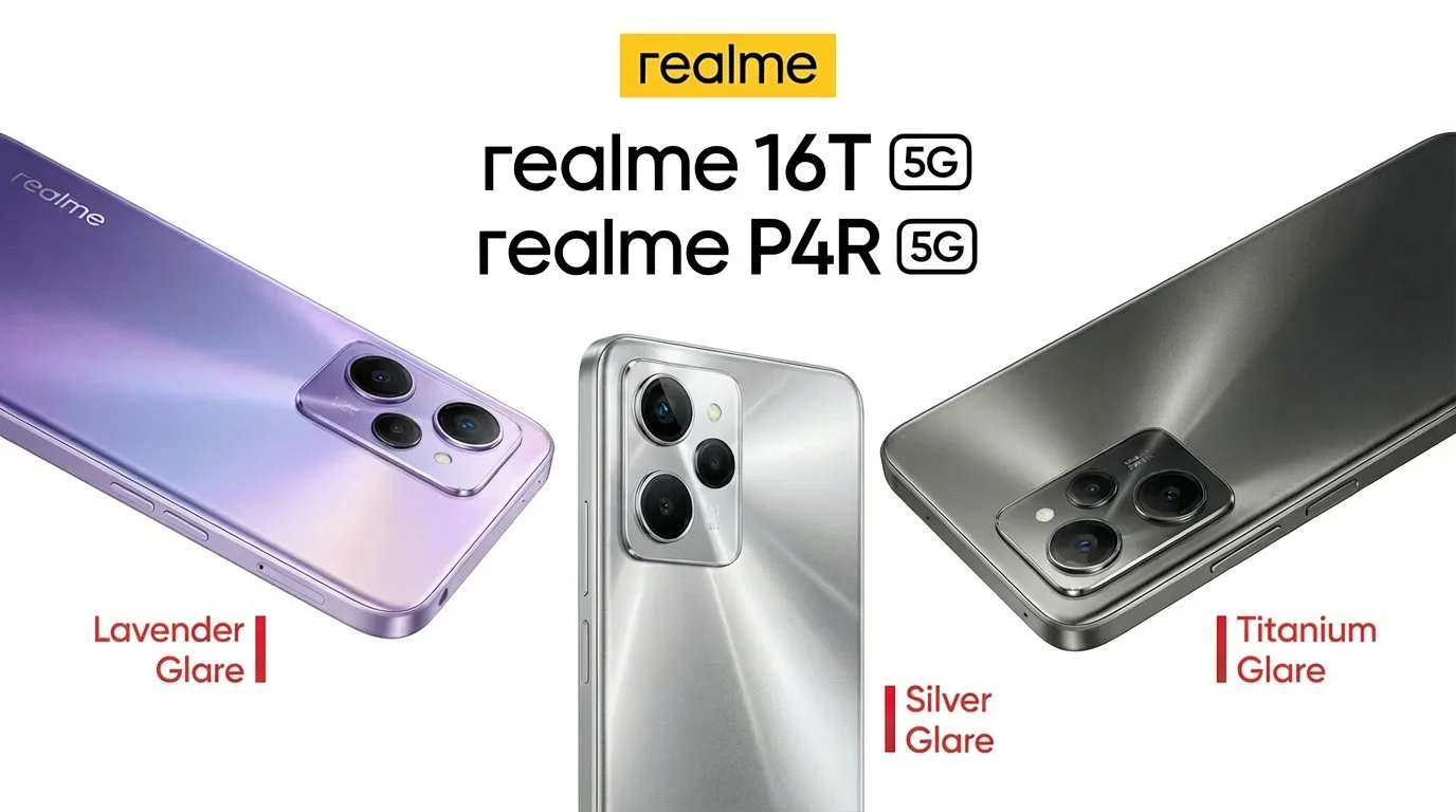 Realme 16T 5G and Realme P4R 5G India Launch Tipped