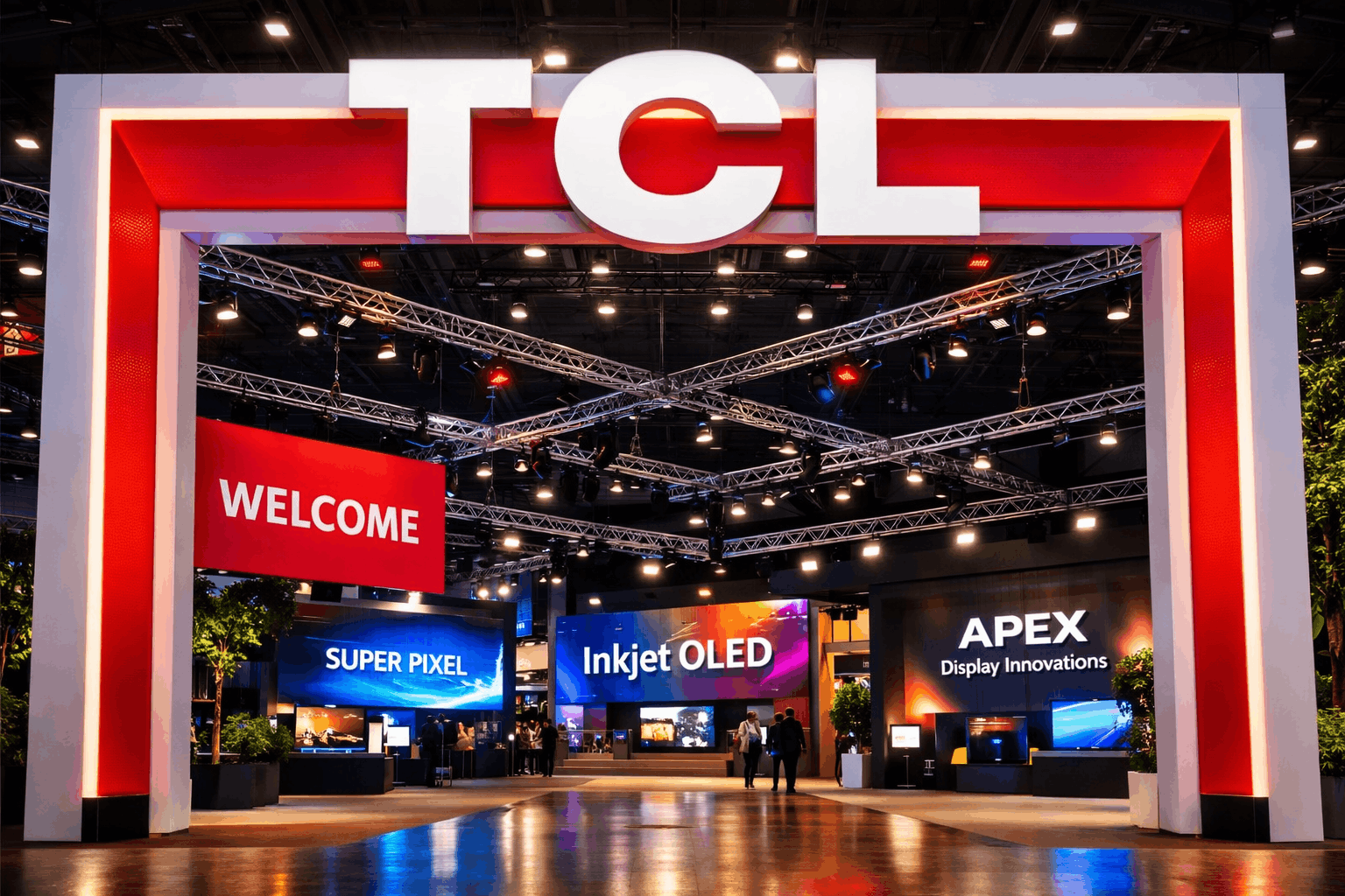 TCL CSOT Super Pixel display Inkjet Printed OLED prototype foldable monitor MWC 2026