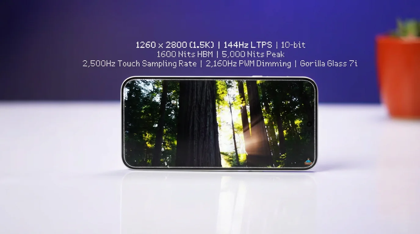 Nothing Phone (4) Pro Display side view showing thin bezels